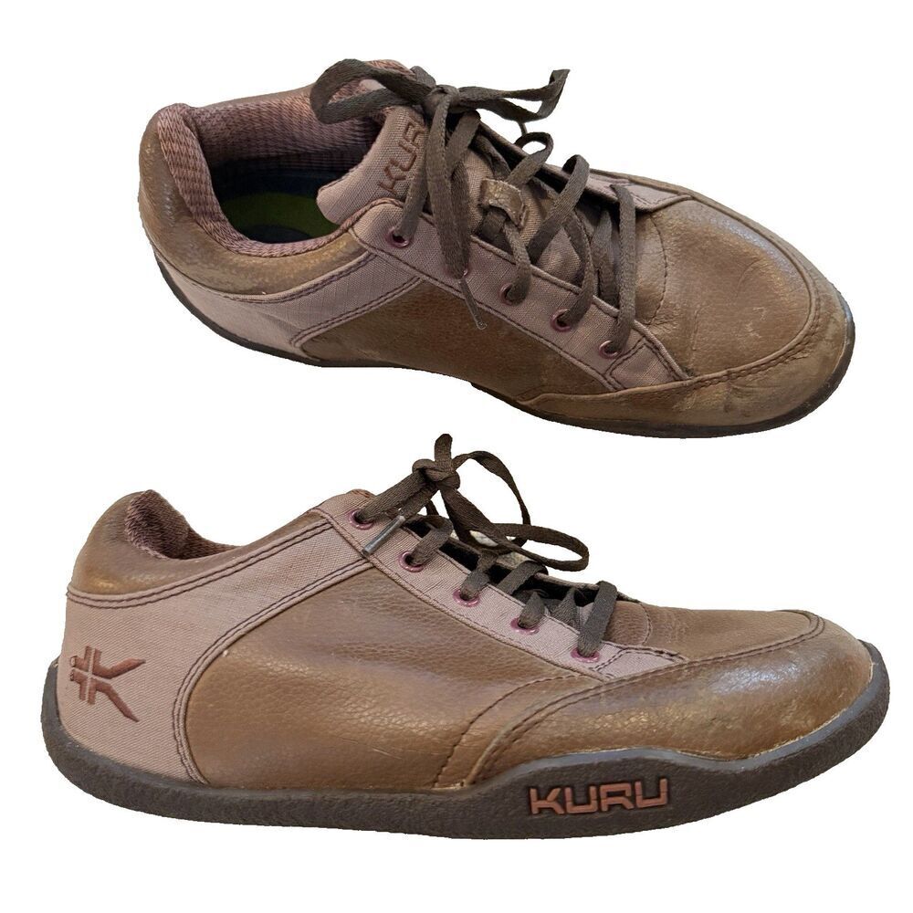 Kuru Women’s 8 Trail Hiking Shoes Dark Brown Leather Comfort Sneakers